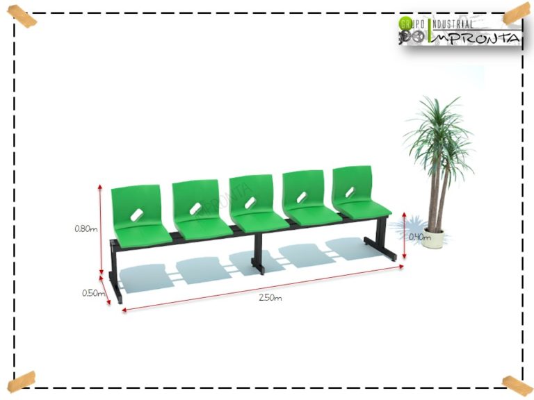 Bancas Tandem Polipropileno 5 4 Y 3 Plazas Fabricante De Mobiliario